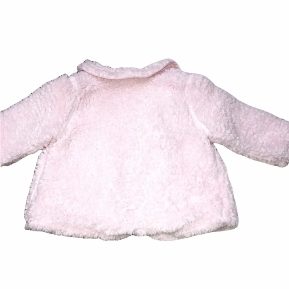 Carter’s Little Girls 9 Months Pink Fuzzy Sweater Jacket Cardigan